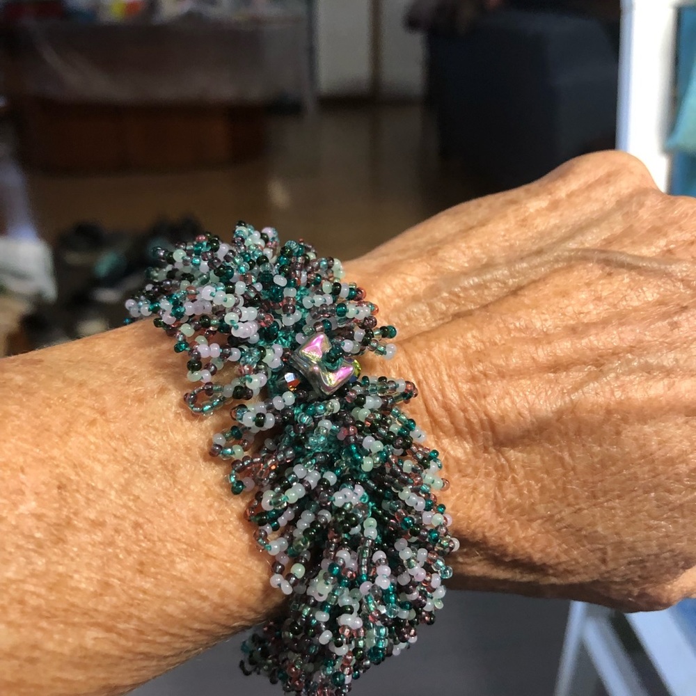 Beaded Knitted Bracelet